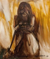 Mashkoor Raza, 36 x 30 Inch, Oil on Canvas, Figurative Painting, AC-MR-463
